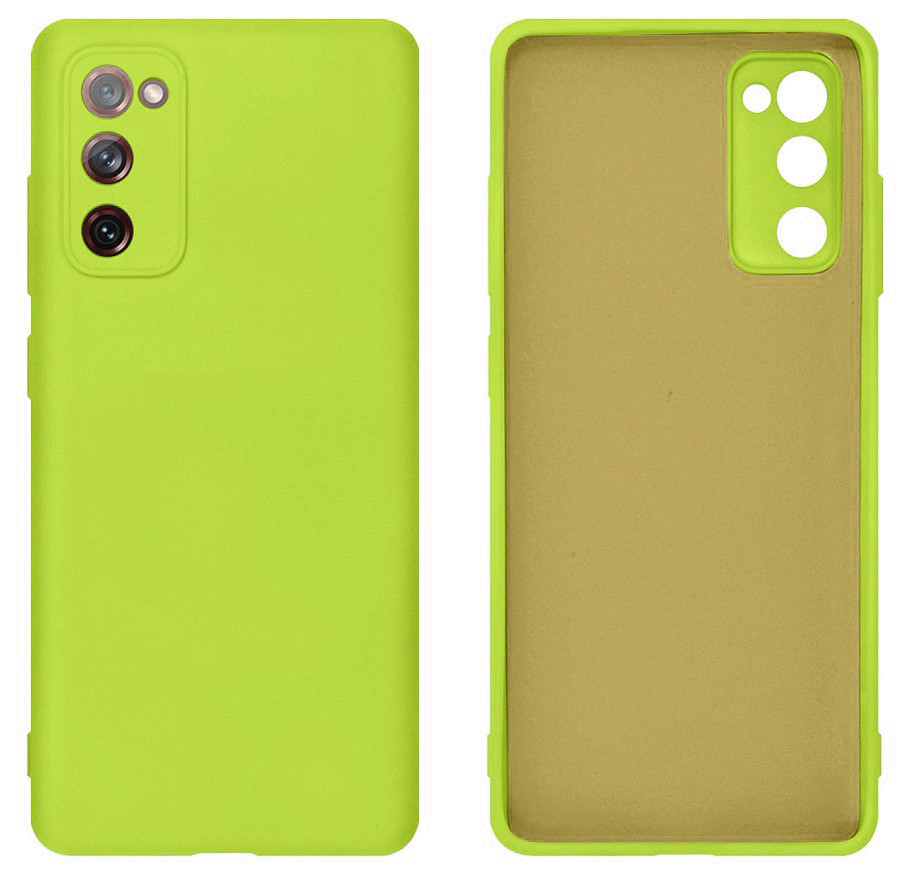 Чохол Silicone case Camera Protective для Samsung S20 FE (27) яскраво зелений Neon green