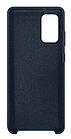 Чохол Silicone case Camera Protective для Samsung S20 Plus (08) темно-синій Dark Blue, фото 3