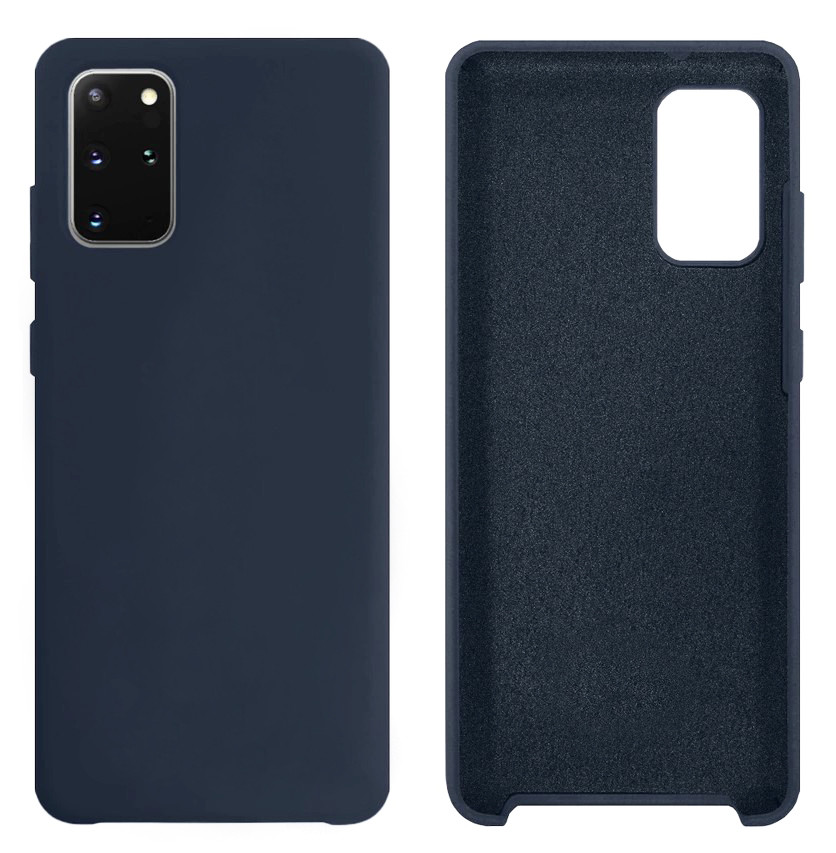 Чохол Silicone case Camera Protective для Samsung S20 Plus (08) темно-синій Dark Blue, фото 1
