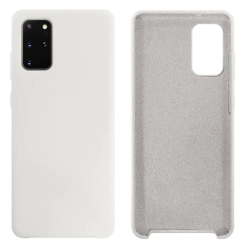Чохол Silicone case Camera Protective для Samsung S20 Plus (09) білий White