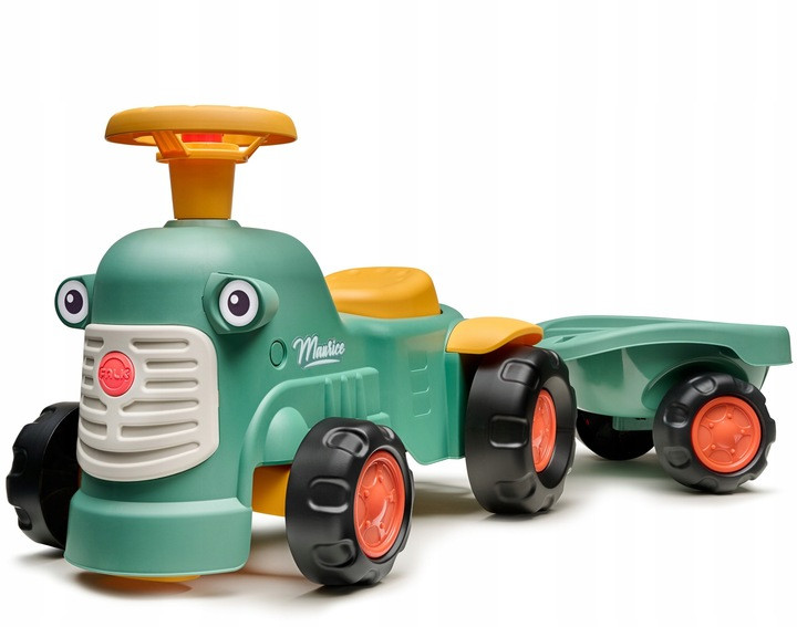 FALK TRACTOR BABY MORIS ЗЕЛЕНИЙ ГРУЗОК З ПРИЧЕПОМ ДЛЯ ДІТЕЙ ВІД 1 РОКУ
