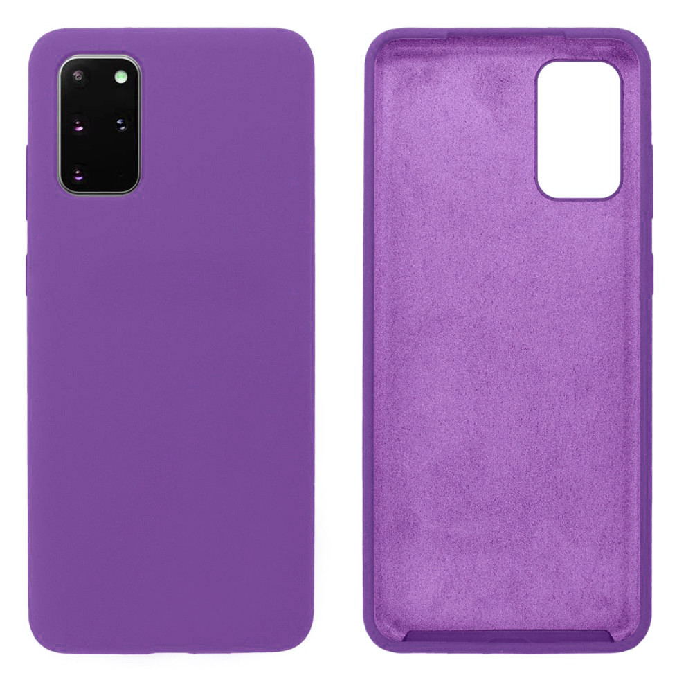 Чохол Silicone case Camera Protective для Samsung S20 Plus (14) фіолетовий Purple