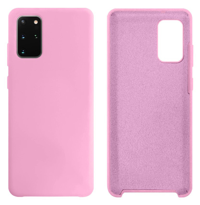 Чохол Silicone case Camera Protective для Samsung S20 Plus (17) рожевий Light Pink