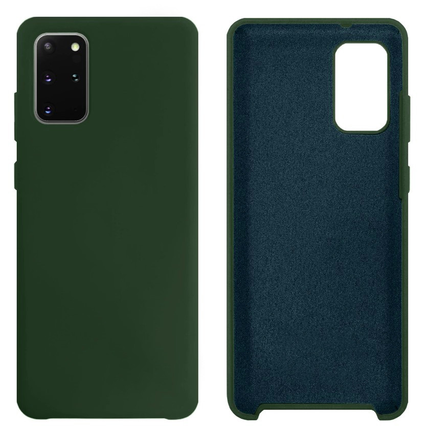 Чохол Silicone case Camera Protective для Samsung S20 Plus (22) темно-зелений Forest Green