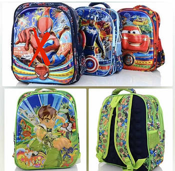 Рюкзак на блискавці шкільний на три відділення 37*30 см принт в різних варіантах Panda