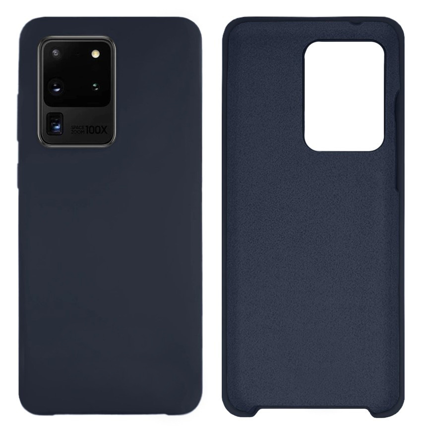 Чохол Silicone case Camera Protective для Samsung S20 Ultra (08) темно-синій Dark Blue