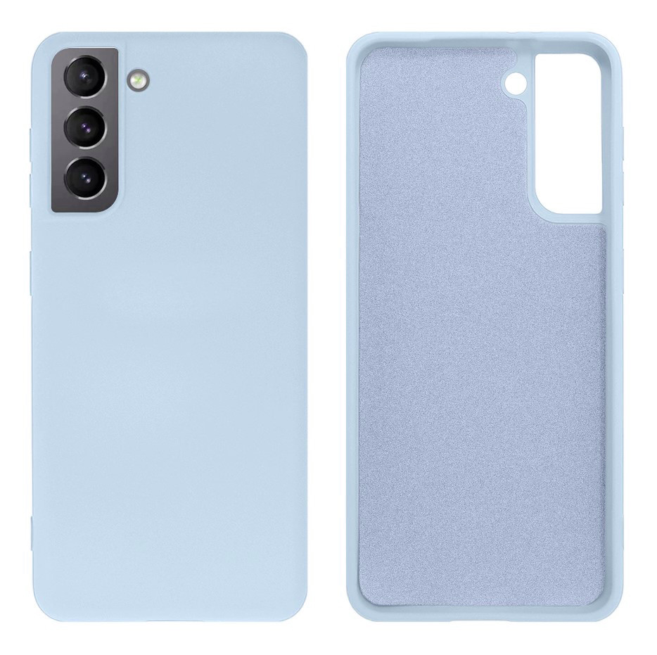 Чохол Silicone case Camera Protective для Samsung S21 (11) блакитний Lilac Cream
