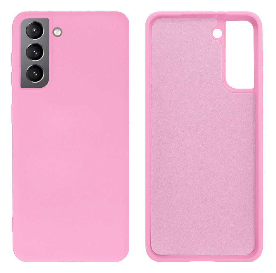 Чохол Silicone case Camera Protective для Samsung S23 (17) рожевий Light Pink