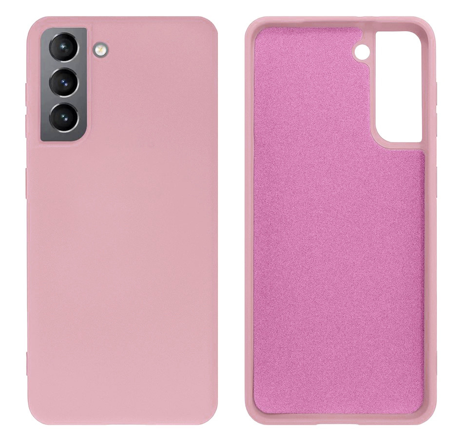 Чохол Silicone case Camera Protective для Samsung S21 FE (18) пудра Pink Sand