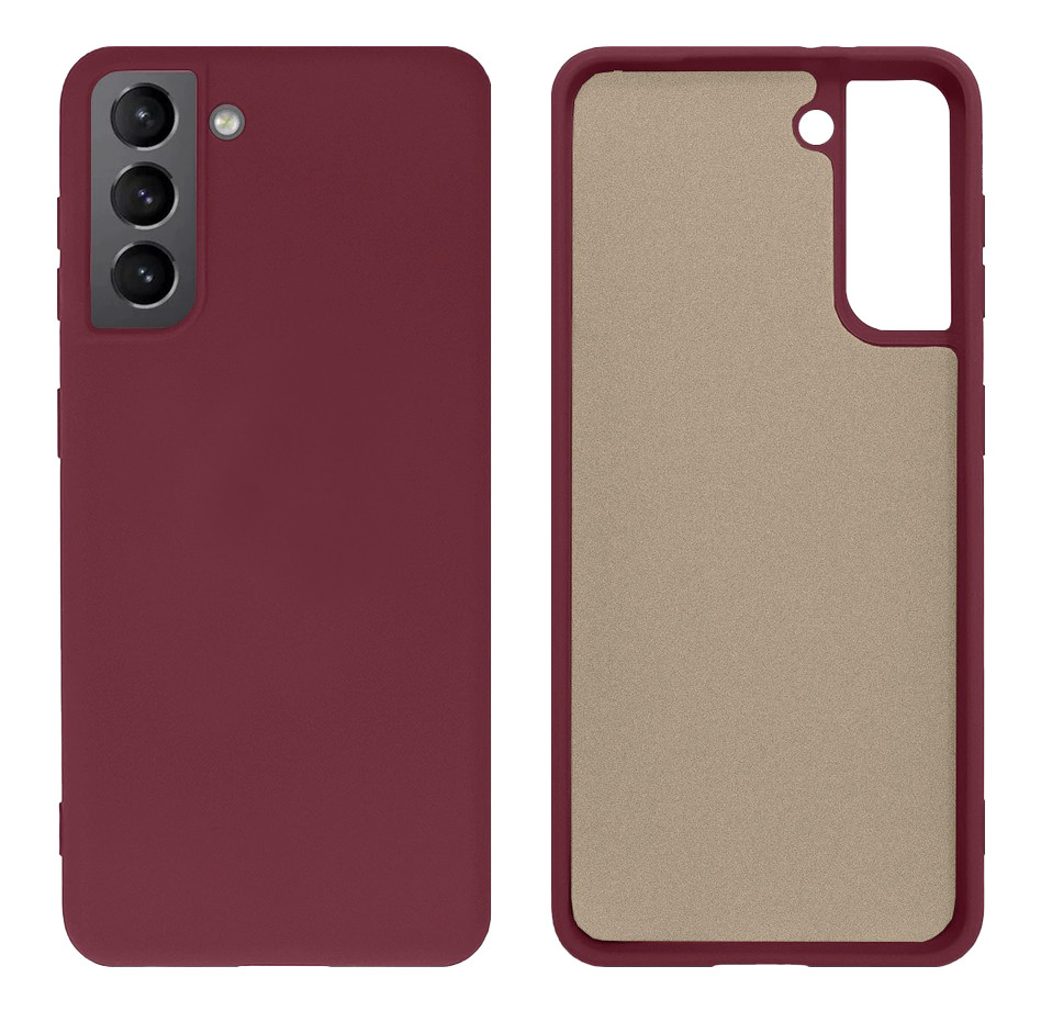 Чохол Silicone case Camera Protective для Samsung S21 FE (24) чорничний Blueberry