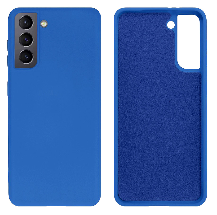 Чохол Silicone case Camera Protective для Samsung S21 (26) яскраво синій Neon blue