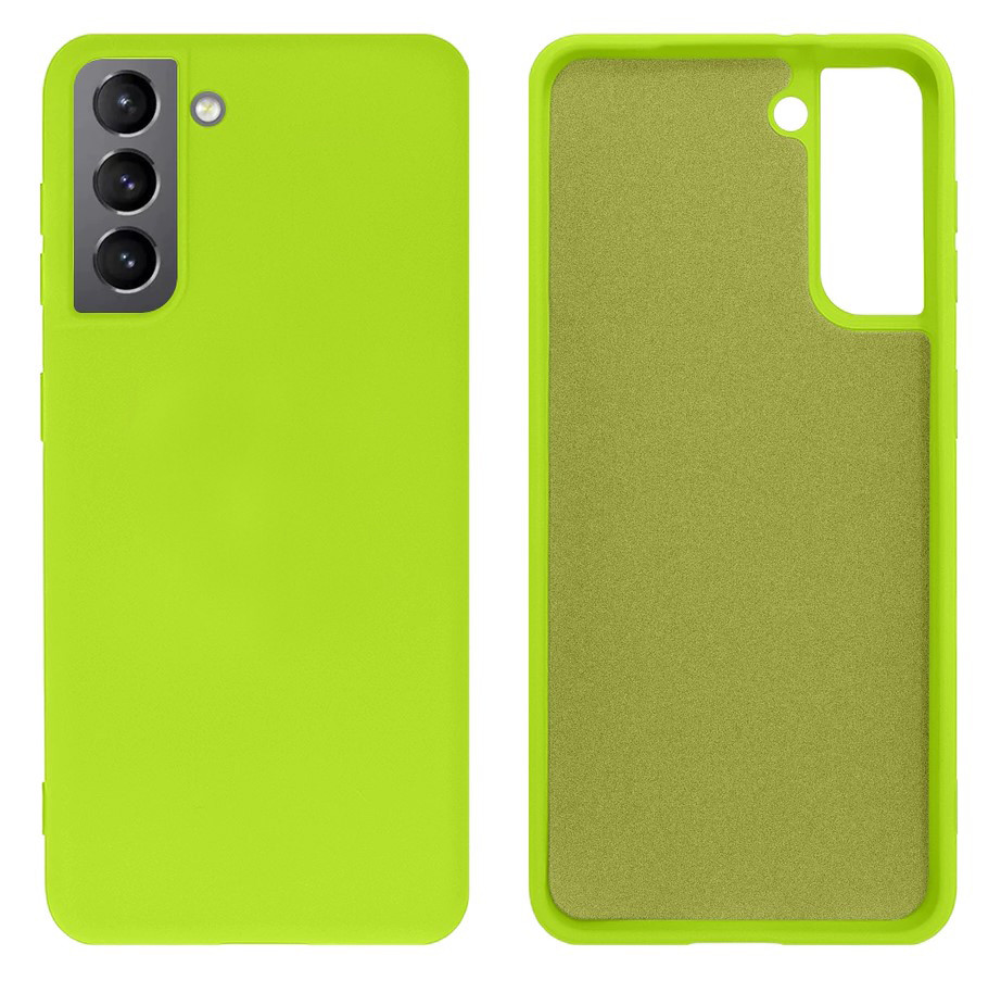 Чохол Silicone case Camera Protective для Samsung S21 (27) яскраво зелений Neon green