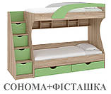 Дитяче ліжко двоповерхове Кадет МДФ 80*190, фото 8