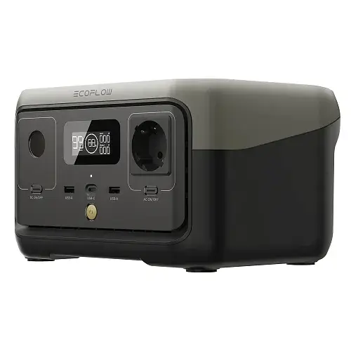 Портативна зарядна станція EcoFlow RIVER 2 (ZMR600-B-EU) — 256 Вт·год, LiFePO4, 300 Вт номінал