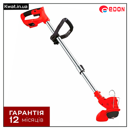 Акумуляторний тример Edon KW AGT-18 Ширина скошування 25 см АКБ 18 В, фото 1