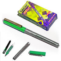 Ручка RAYON — не перова чорнильна ручка, зі змінним картриджем, 0,5 мм, зелене чорнило, 12 шт.