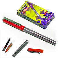 Ручка RAYON — не перова чорнильна ручка, зі змінним картриджем, 0,5 мм,  червоне чорнило, 12 шт.