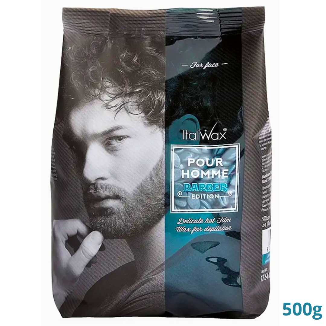 Гарячий плівковий віск у гранулах ItalWax | Для обличчя | Barber Pour Homme 500 g