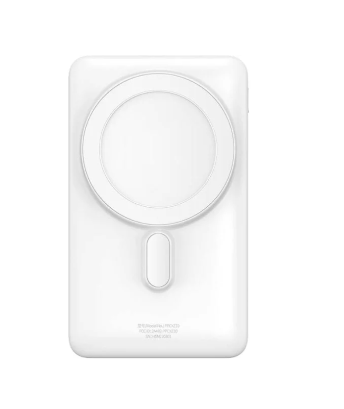Зовнішній акумулятор (павербанк) Baseus Magnetic Wireless Fast Charging 20W 10000mAh White (PPCX000202)