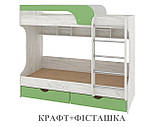 Дитяче ліжко двоповерхове Юнга МДФ 80*190, фото 7