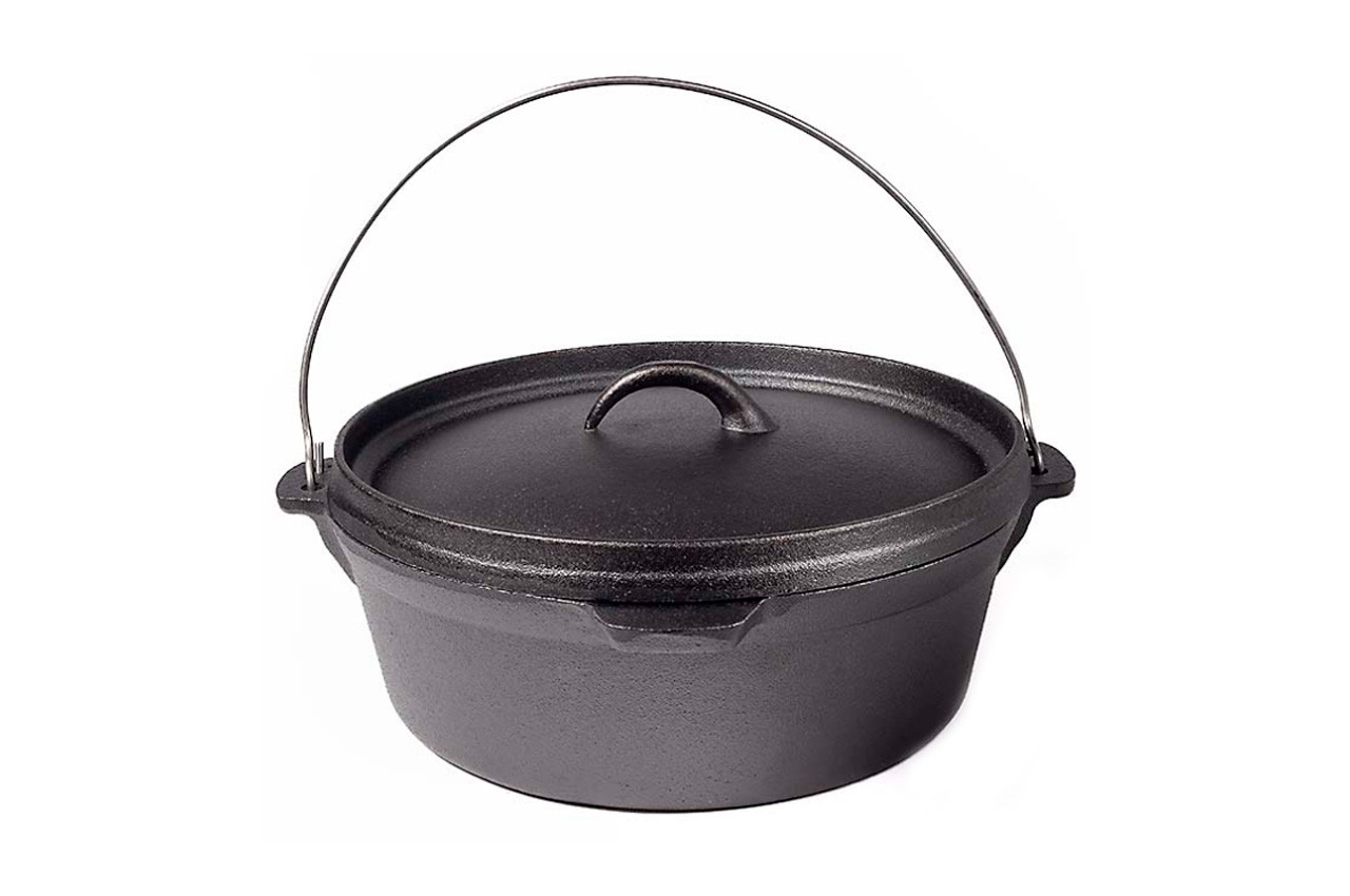 Казан чавунний Biol 35см x 12л з литою кришкою, фото 1