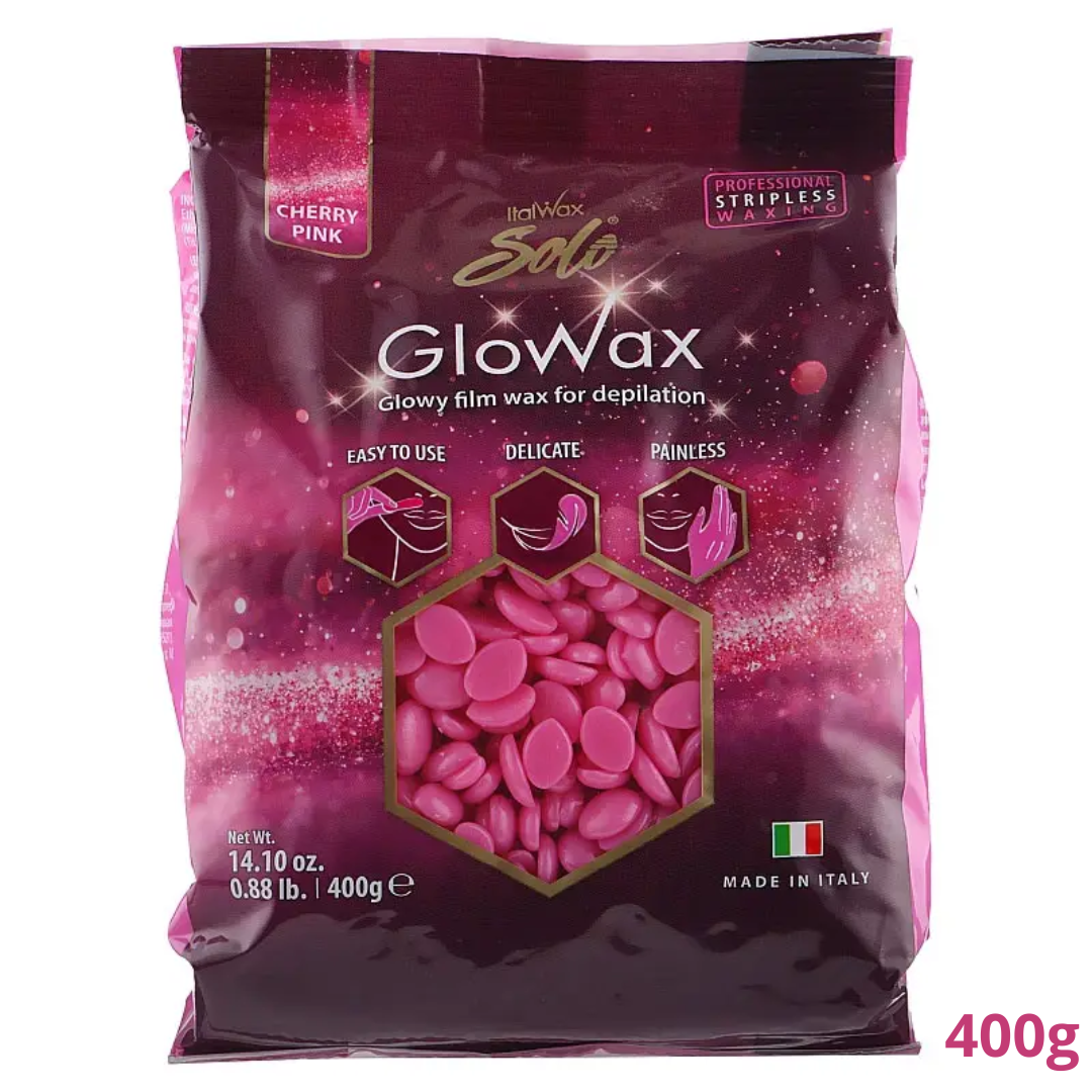 Гарячий плівковий віск у гранулах ItalWax | Для обличчя | Glowax Cherry Pink (Рожева Вишня) 400 g