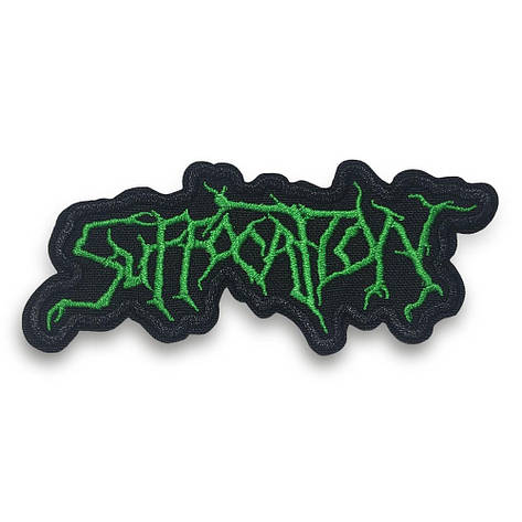 Нашивка SUFFOCATION 2 green logo, фото 1