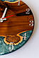 Годинник  з дерева та епоксидної смоли ручної роботи Природний Відлік 30 см, фото 4