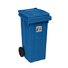 Бак для сміття на колесах Stefanplast синій 120л (25698)