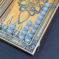 Нарди дерев'яні подарункові Лев з короною 46×23см, фото 8