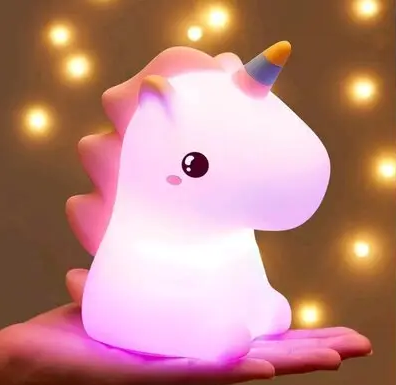 Дитячий сіліконовий нічник світильник лампа єдиноріг RGB LOSSO Unicorn Original