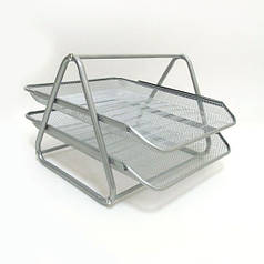 Лоток гориз. 2 відділ. метал DSCN-1086-S срібло Сітка