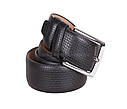 Чоловічий ремінь зі штучної шкіри під штани D-86 чорний, фото 6