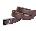 Чоловічий ремінь зі штучної шкіри під штани 330725 коричневий, фото 3