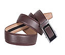 Чоловічий ремінь зі штучної шкіри під штани 330725 коричневий, фото 4