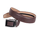 Чоловічий ремінь зі штучної шкіри під штани 330725 коричневий, фото 5