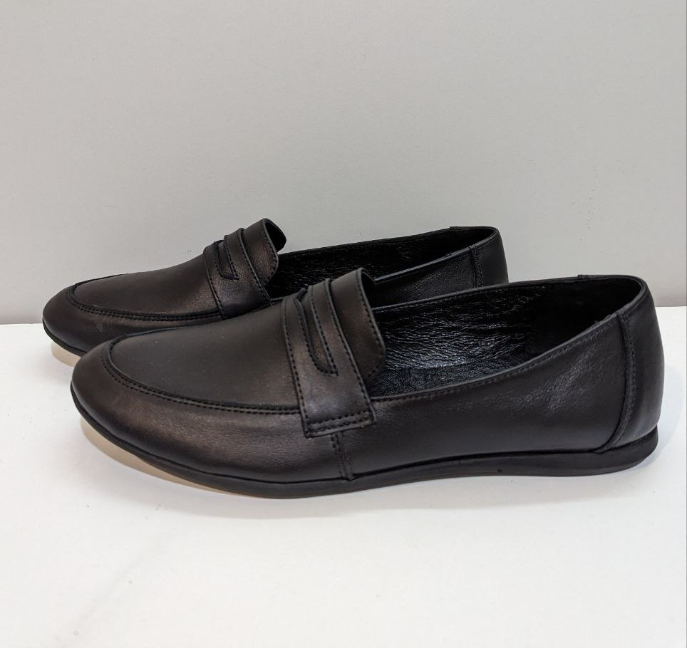 STTOPA Розміри 36-46. Туфлі лофери великих розмірів шкіряні. 178-3646 Чорні, фото 1