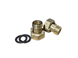 Комплект зєднувальний латунний для водяного лічильника 1/2 з *3/4 в ТМ SAT Solmir