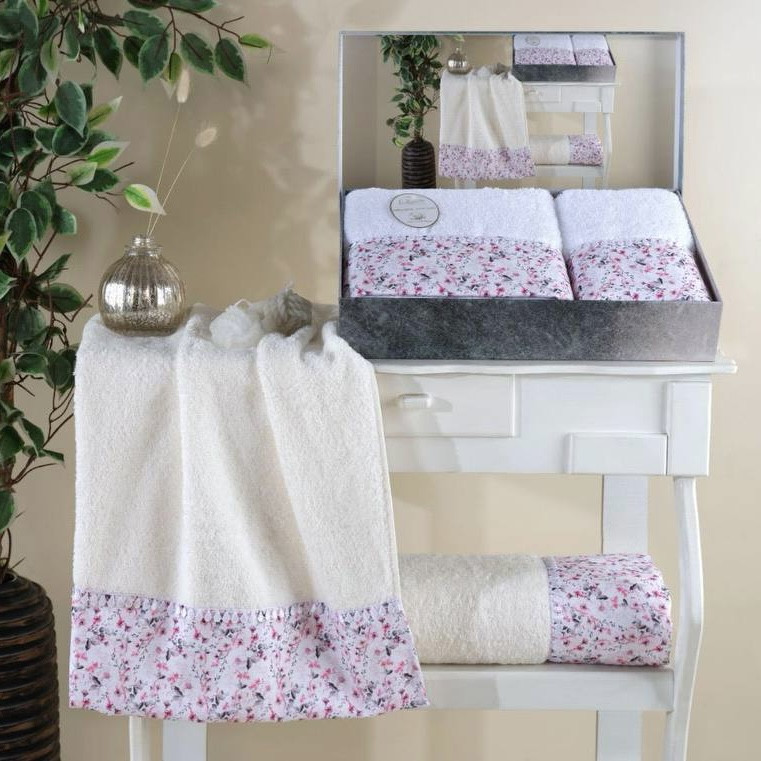 Подарунковий набір рушників в коробці Luisa Organic Cotton v4 Туреччина 1+1