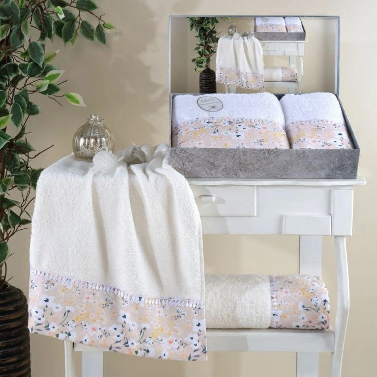 Подарунковий набір рушників в коробці Luisa Organic Cotton v6 Туреччина 1+1