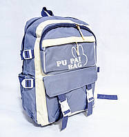 Рюкзак підлітковий 42*30*13 см тканина оксфорд блакитний (5-0306)