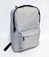 Рюкзак підлітковий 39*29*13см тканина оксфорд сірий (5-0307)