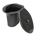 Відро-туалет пластикове 16 літрів чорне 46*38*36 см (ПолімерАгро), фото 2