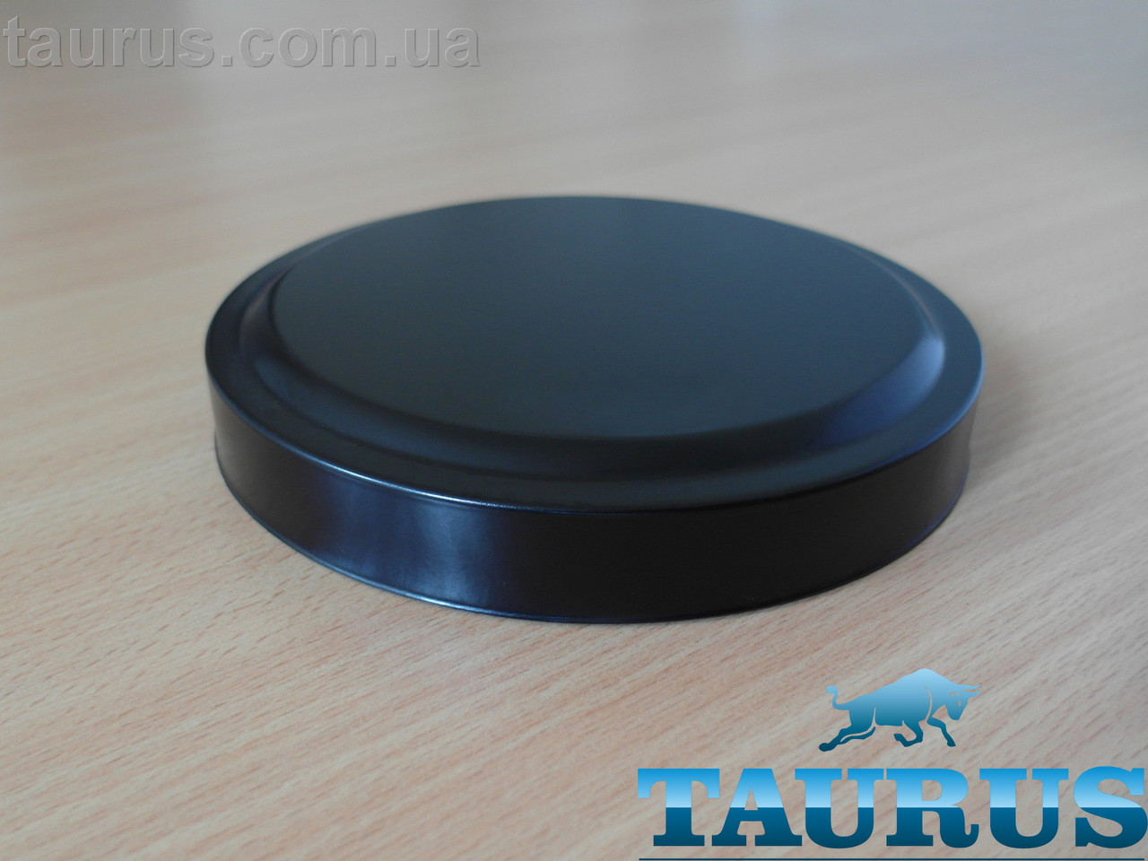 Великий чорний декоративний фланець ThermoPulse Eco D152мм висотою 24мм із н/ж сталі, без отвору. Суцільний
