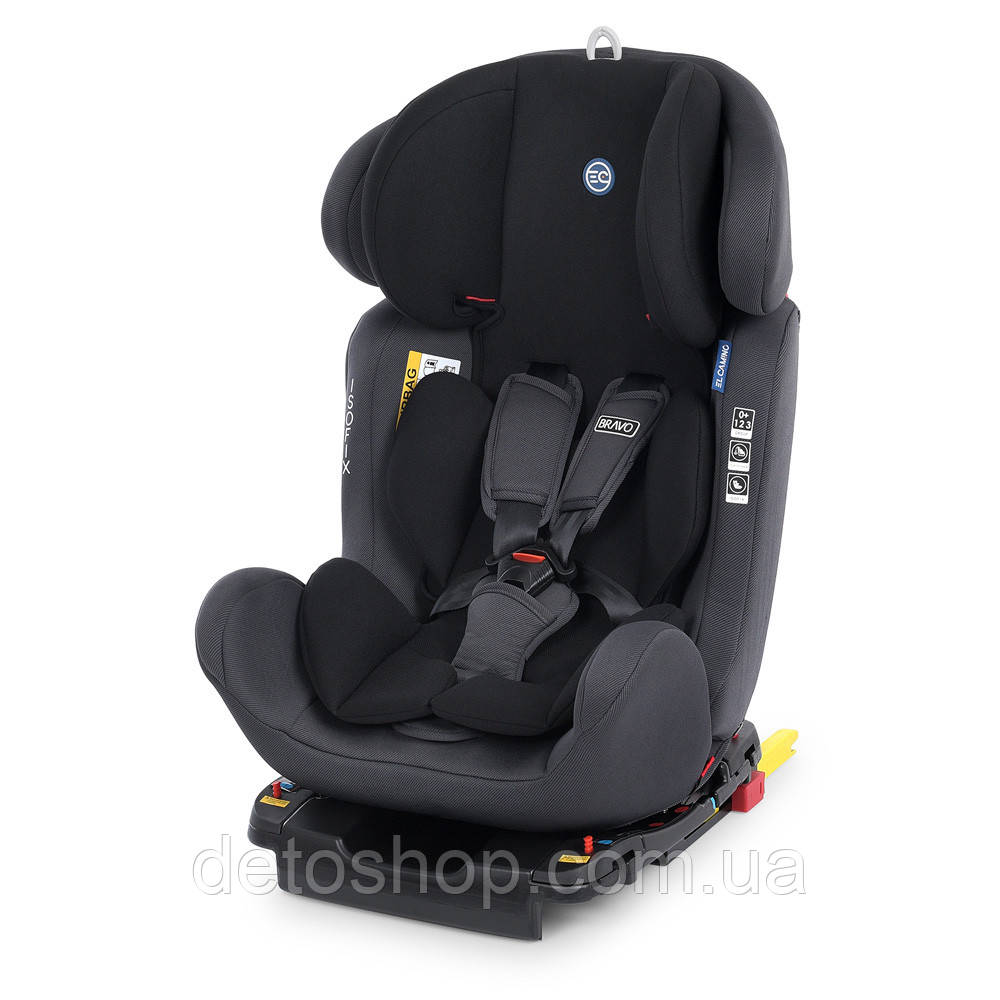 Автокрісло дитяче El Camino (0-36кг) ME 1041 BRAVO ISOFIX (royal black) Чорний