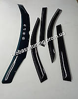 Дефлекторы окон + дефлектор капота (ветровики+мухобойка) Фольксваген гольф 4 Volkswagen golf 4 хэтчбек универс