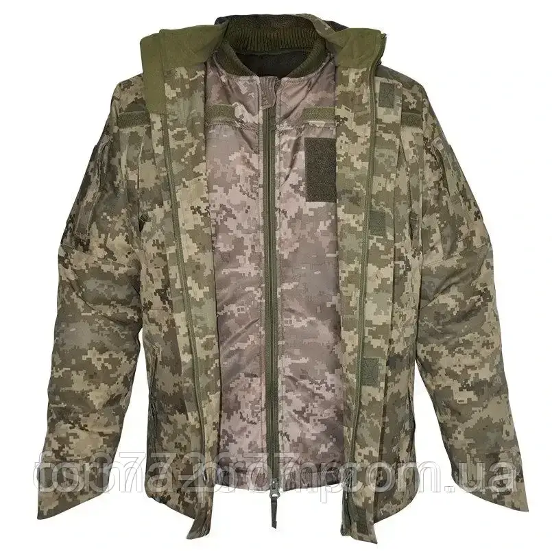 Бушлат-куртка зимовий піксель статутний ЗСУ нового зразка подвійний, фото 1