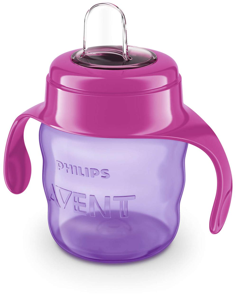 Дитяча чашка-непроливайка Philips Avent 200мл з м'яким носиком від 6 місяців Рожевий (SCF551/03)