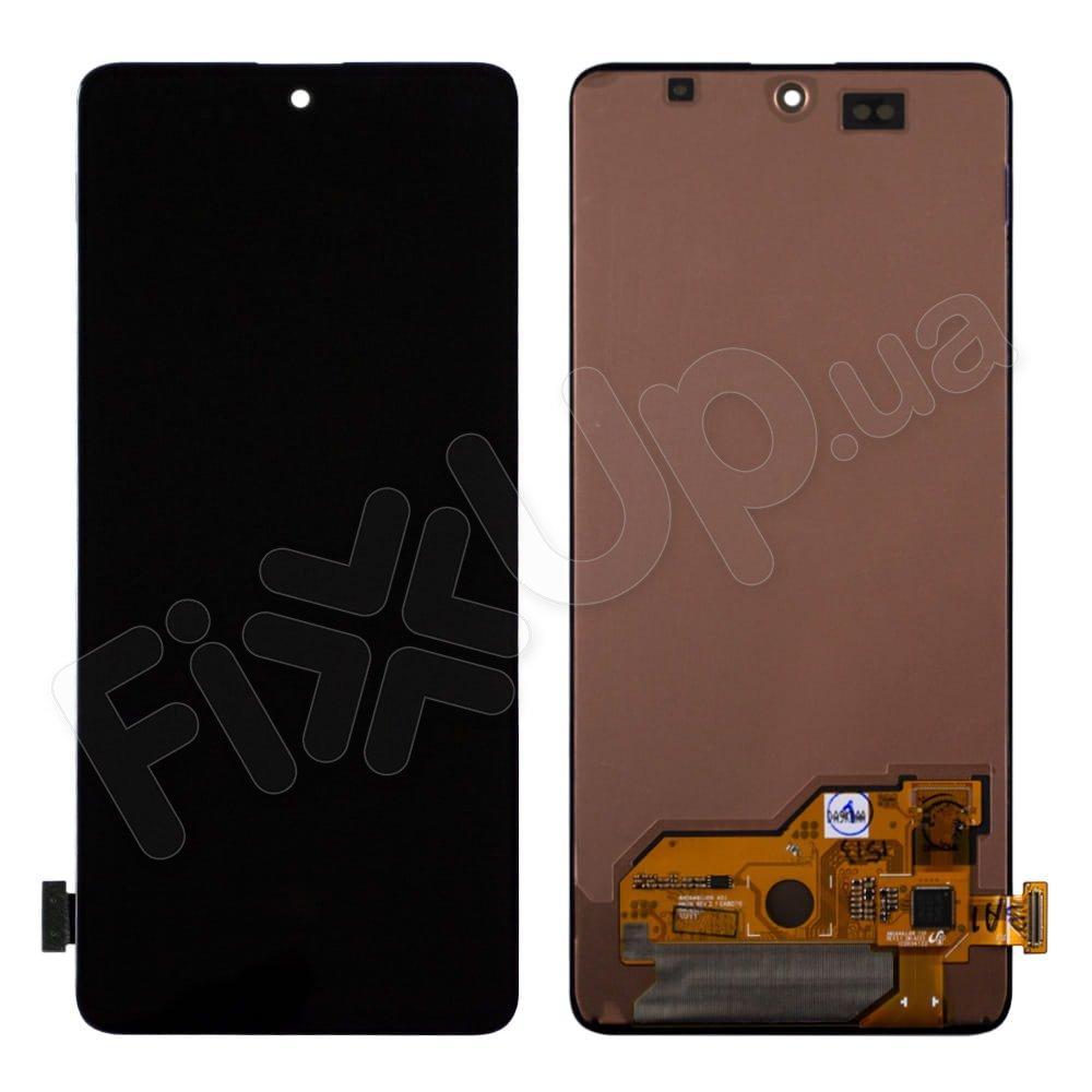 Дисплей для Samsung A515F/DS Galaxy A51 з тачскринним збиранням, колір чорний, оригінал із заміненим склом