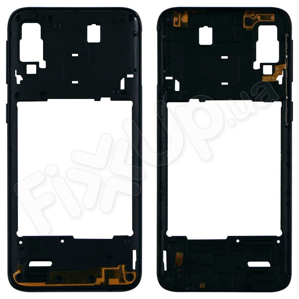 Рамка (середня частина) для Samsung A405 Galaxy A40, колір чорний